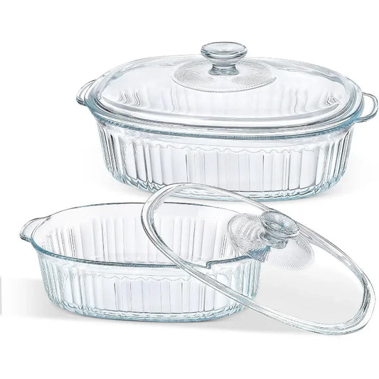 4-Piece Glass Casserole Baking Dish