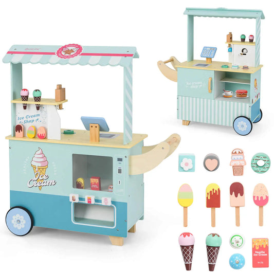 Kid's Ice Cream Cart with Vending Machine & Ice Cream Maker