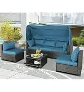 Wicker Rattan Sectional Sofa Patio Sets