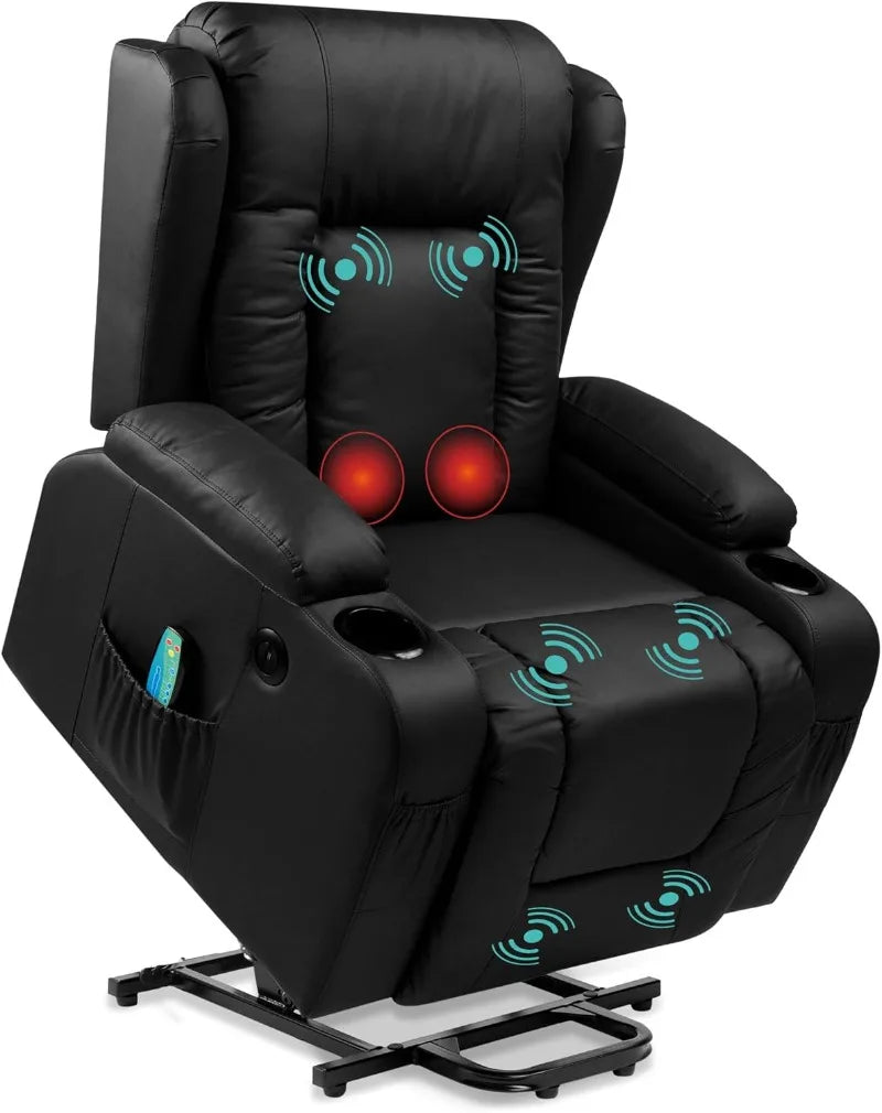 PU Leather Electric Power Lift , Recliner Massage Chair