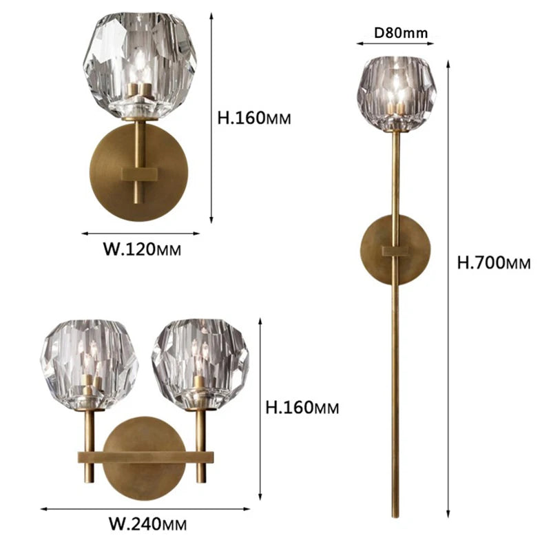 Modern Crystal Sconce Lamp