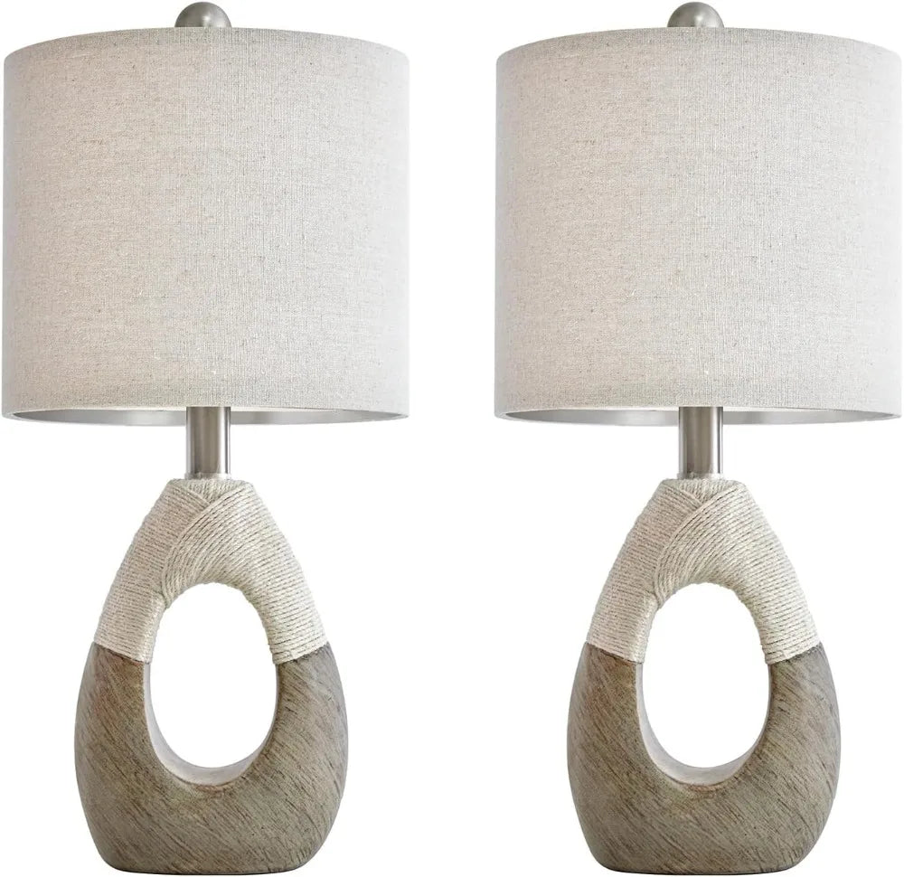 Set of 2 19” Boho Table Lamps