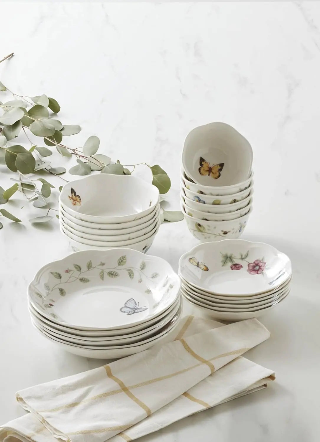 Butterfly Meadow 24-Piece Bowl Set