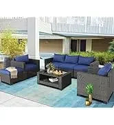 Wicker Rattan Sectional Sofa Patio Sets