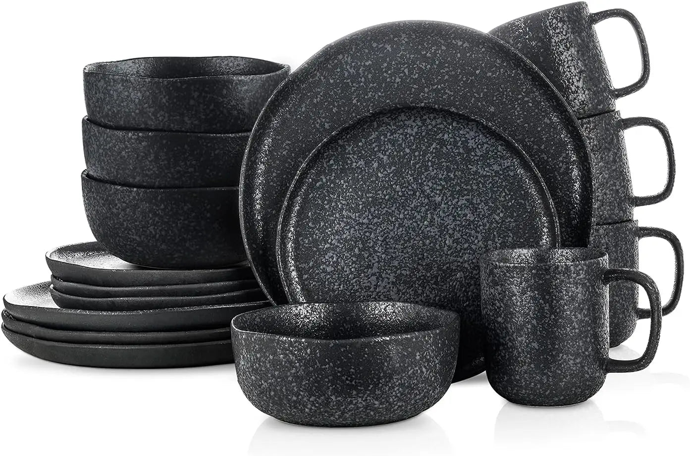 Tom Stoneware Reactive Glaze Dinnerware Set, 16/32 piece