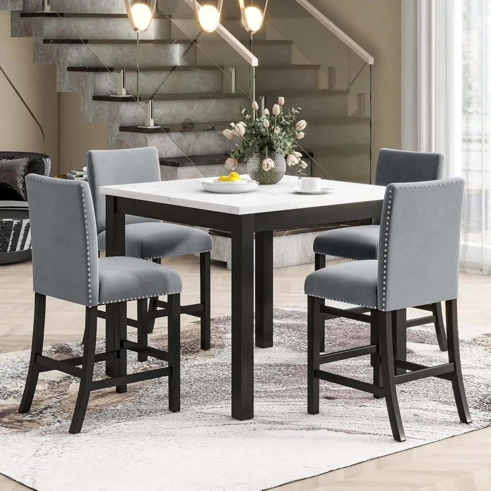 Counter Height 5 Piece Dining Table Set