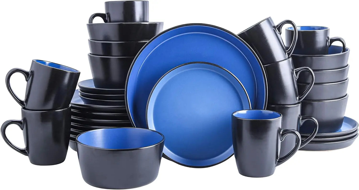 16-Piece Modern Stoneware Dinnerware Set