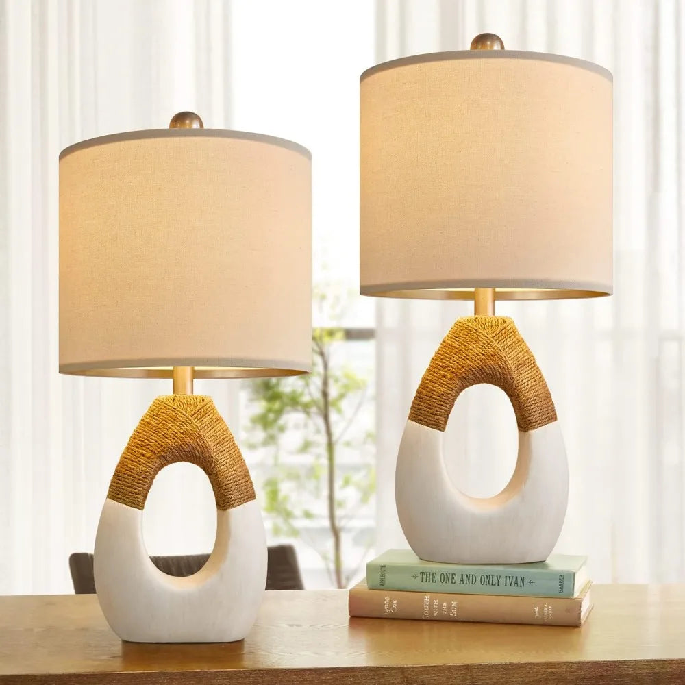 Set of 2 19” Boho Table Lamps