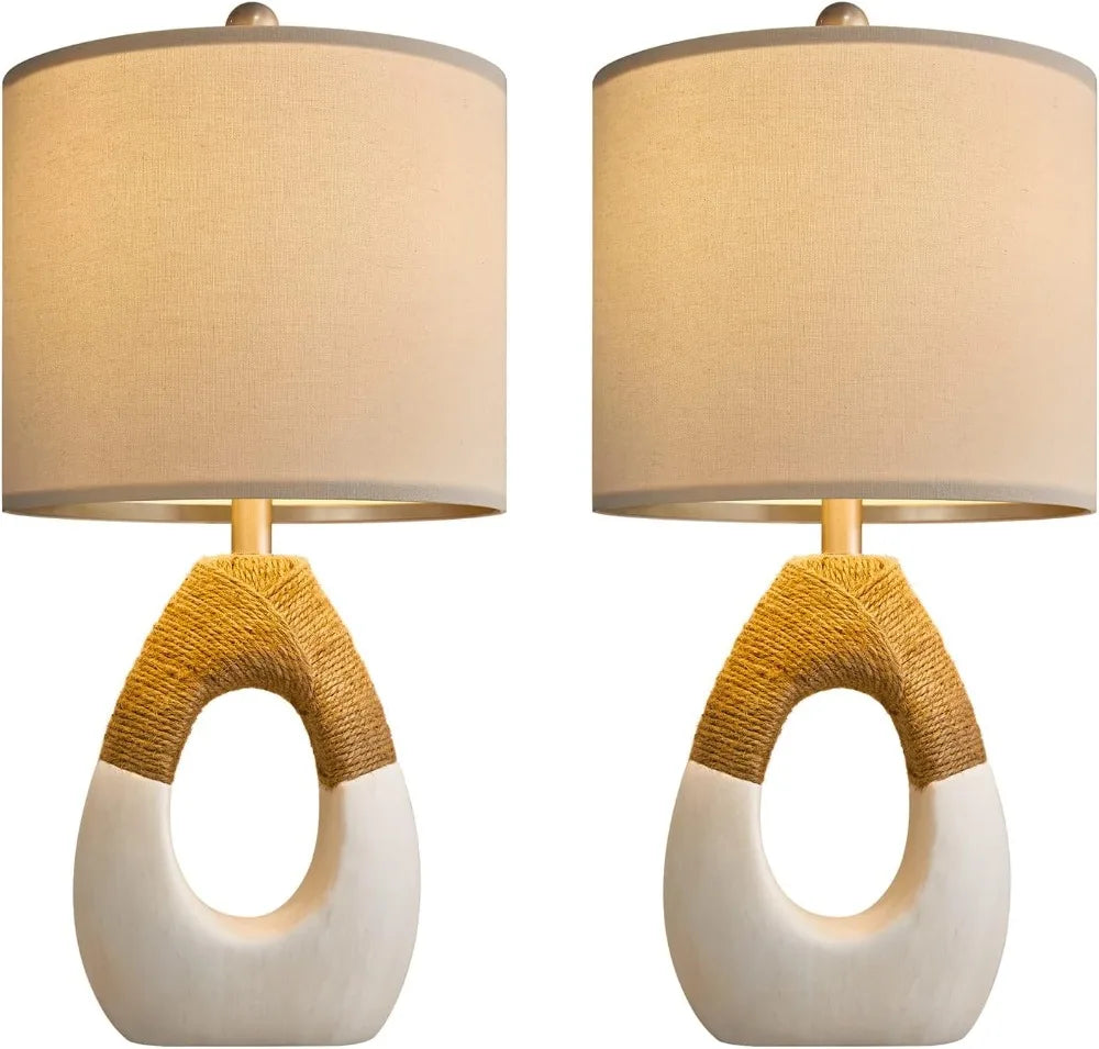 Set of 2 19” Boho Table Lamps