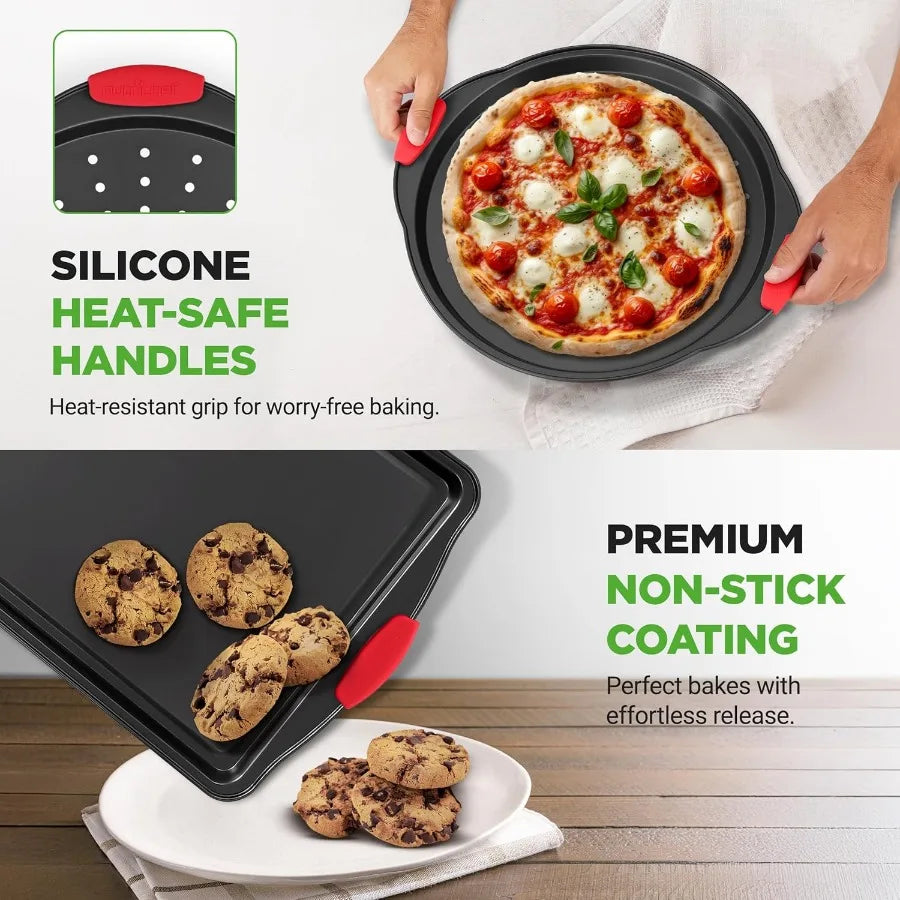 8 Piece Deluxe Non-Stick Baking Pans Set