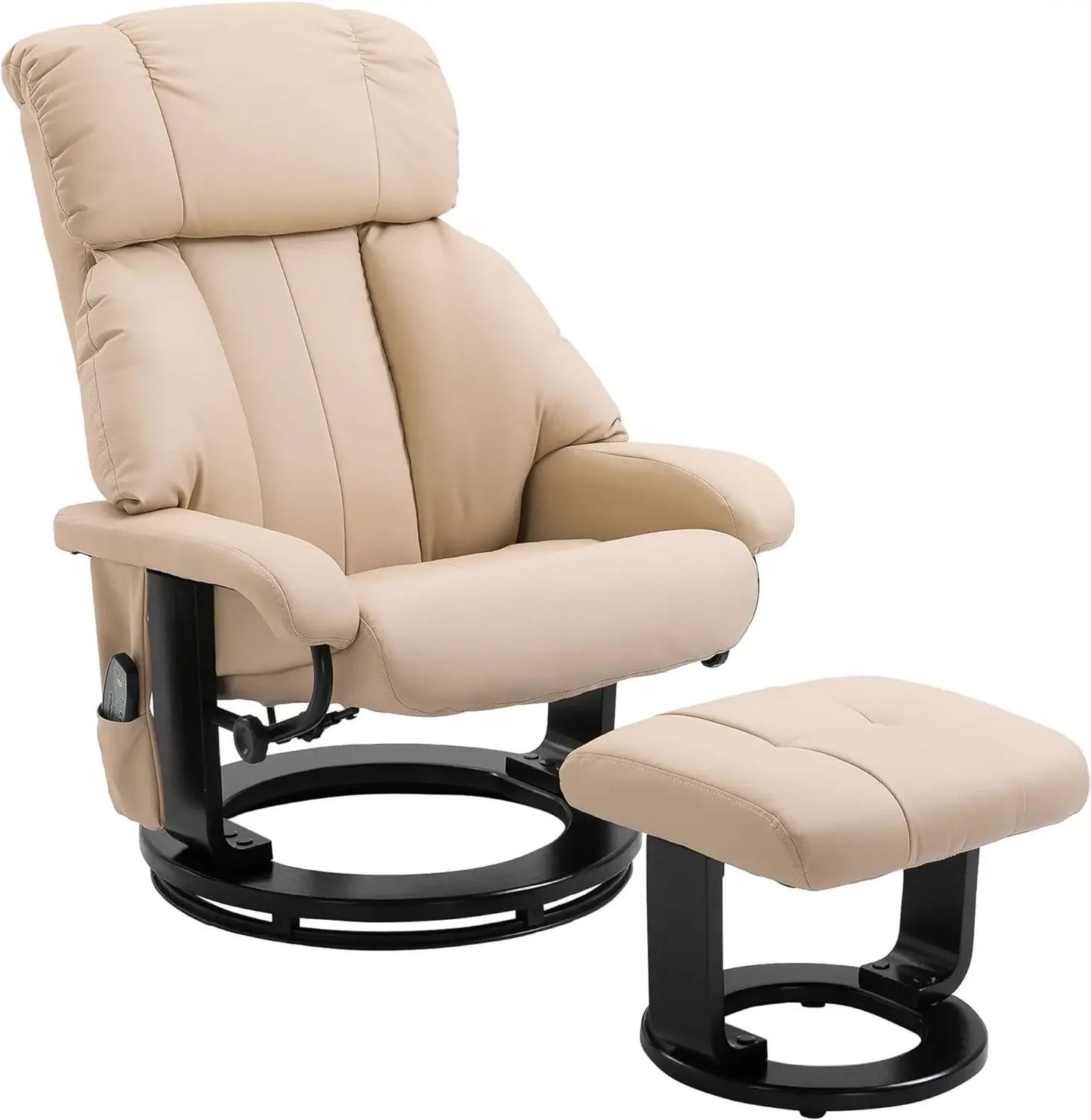 360° Swivel Massage Recliner Chair with Ottoman