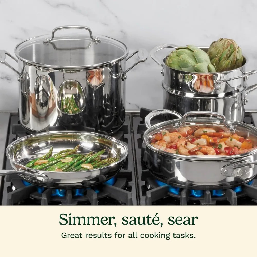 Chef's Classic Stainless Steel Collection 11-Piece Cookware Set