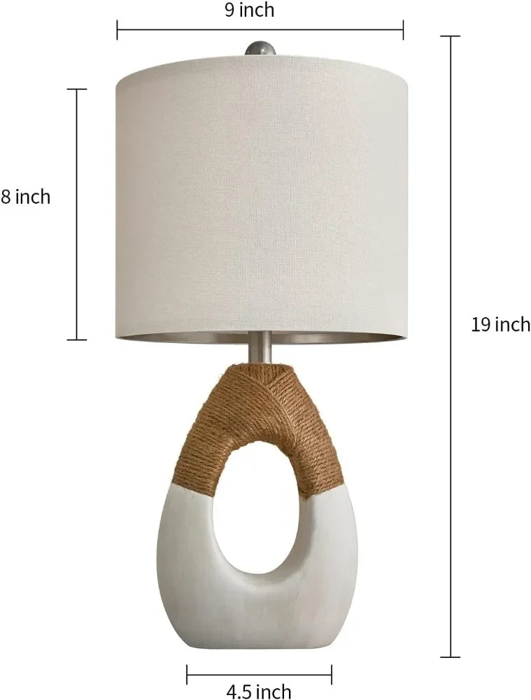 Set of 2 19” Boho Table Lamps