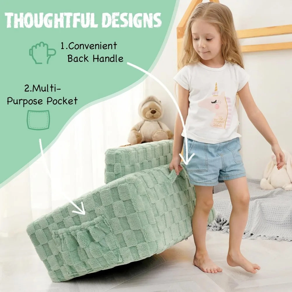 2-in-1 Flannel Fold Out Kid's Couch