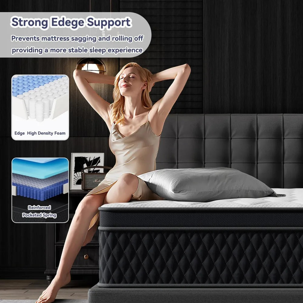 10 Inch Hybrid Memory Foam Mattress in a Box