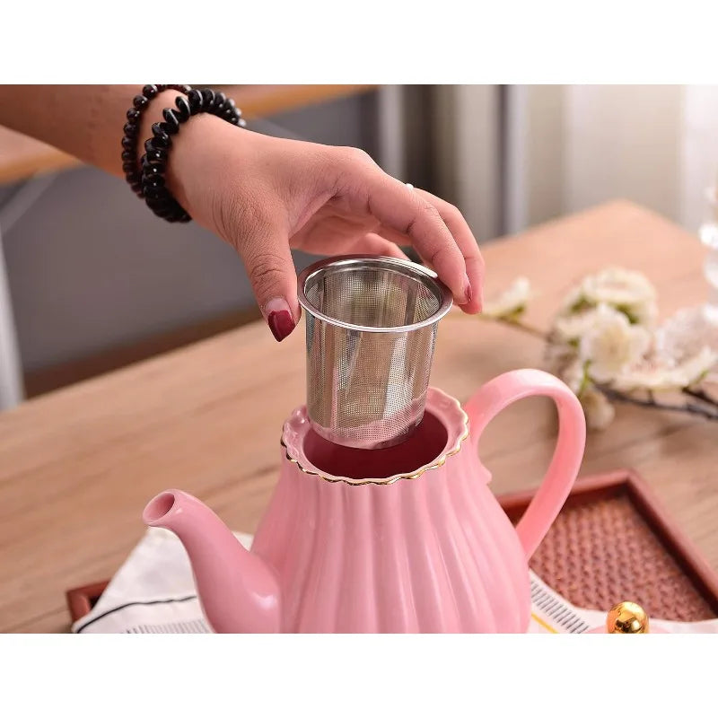 Cups& Saucer Service for 4, Teacup Set