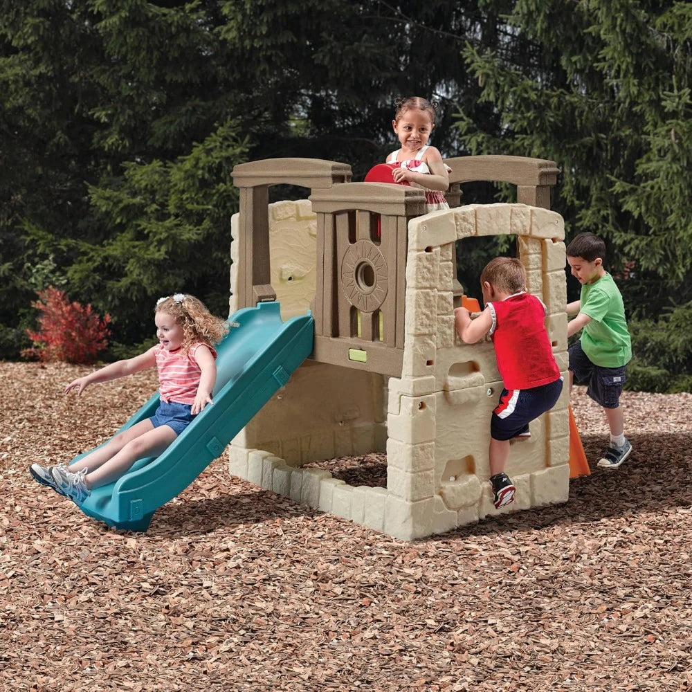 Woodland Climber II Kids Playset, Ages 2 –6 Years Old, Toddler Slide and Climbing Wall