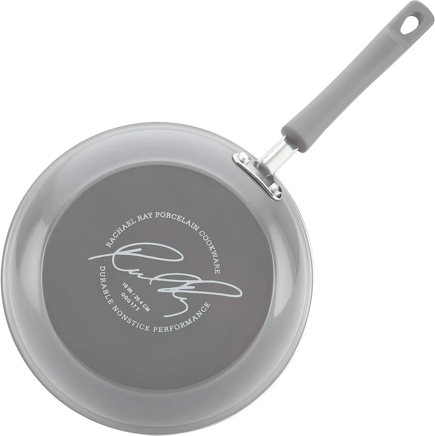 Brights 14 Piece, Nonstick Cookware Pots and Pans Set, Sea Salt Gray