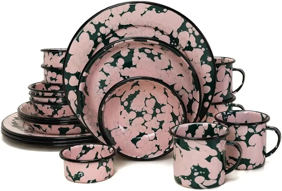 20-Piece Splattered Ceramic Tableware Set