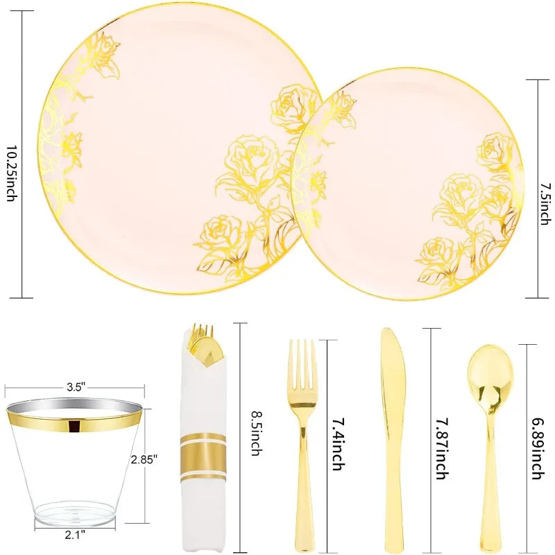 30-Guest Disposable Dinnerware Set