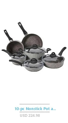 14-Piece Navy Blue Non-Stick Cookware Set