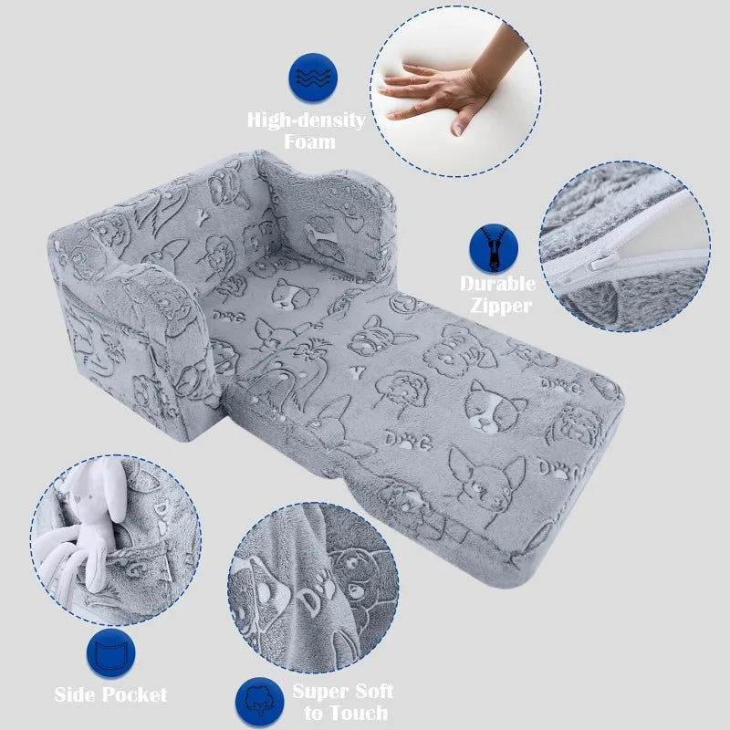 Comfy Baby Fold Out Convertible Sofa Couch