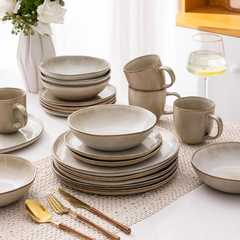 18 piece Handmade Ceramic Dinnerware Sets