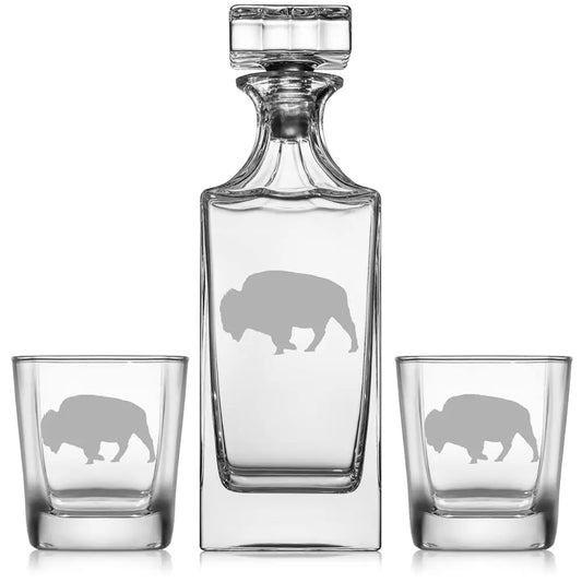 Buffalo Whiskey Decanter Gift Set