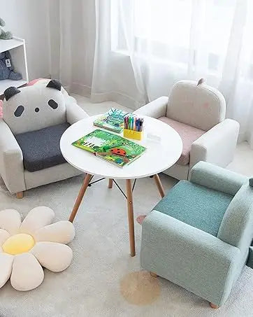 Children's Cartoon Sofa Chair w/Solid Wood Frame, Thick Cushion