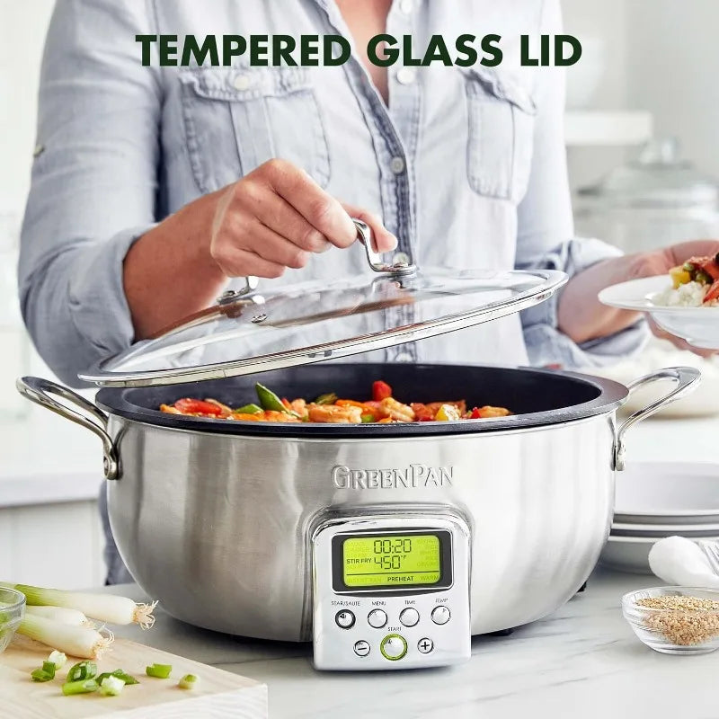 GreenPan Elite Essential Smart Electric 6QT Skillet Pot