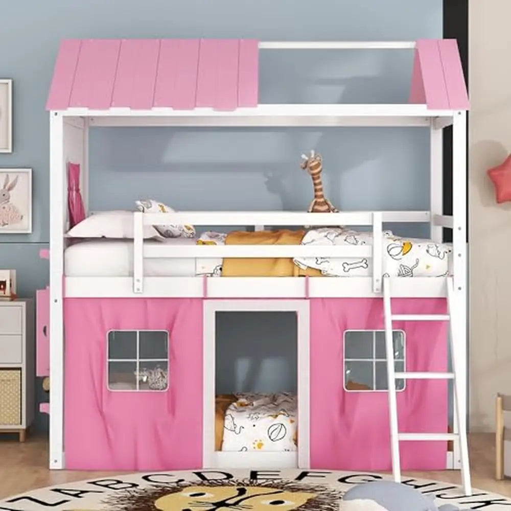 Twin Over Twin Loft Bed Creative Design Storage