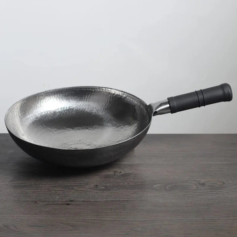 8 Liter Carbon Steel Nonstick Chinese Hand Hammered Wok