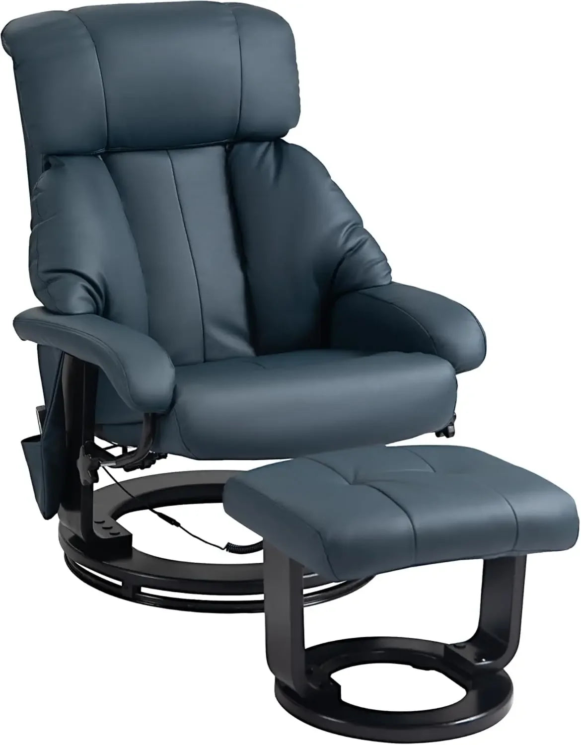 360° Swivel Massage Recliner Chair with Ottoman