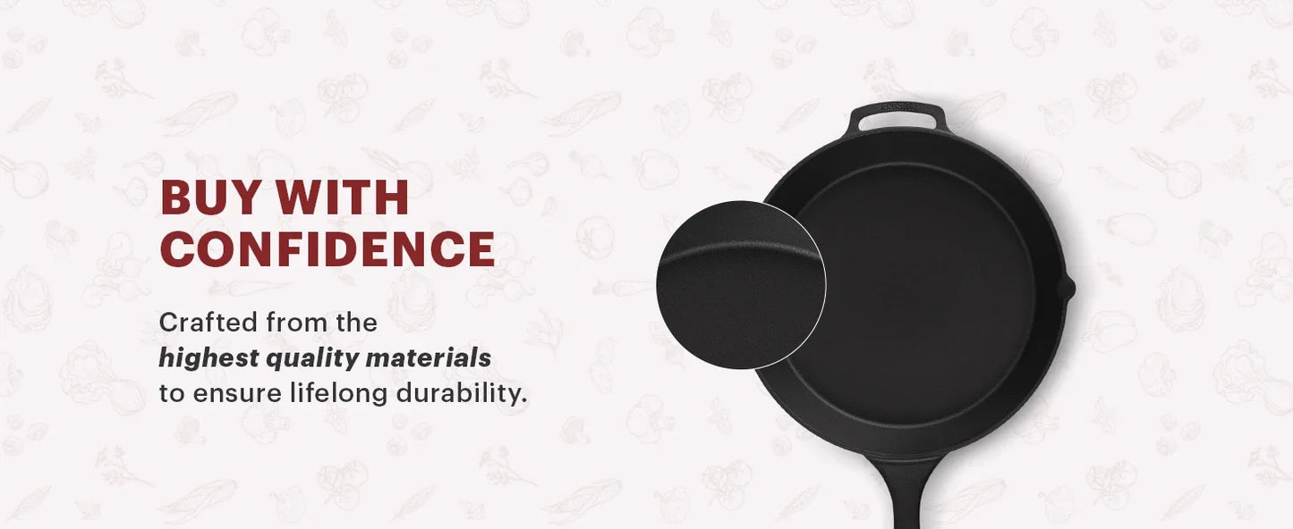 18-Piece Pre-seasoned Cast Iron Cookware Set: 10"+12" Skillets w/Lids + 5-Qt Dutch Oven + 10.5" Square Grill Pan