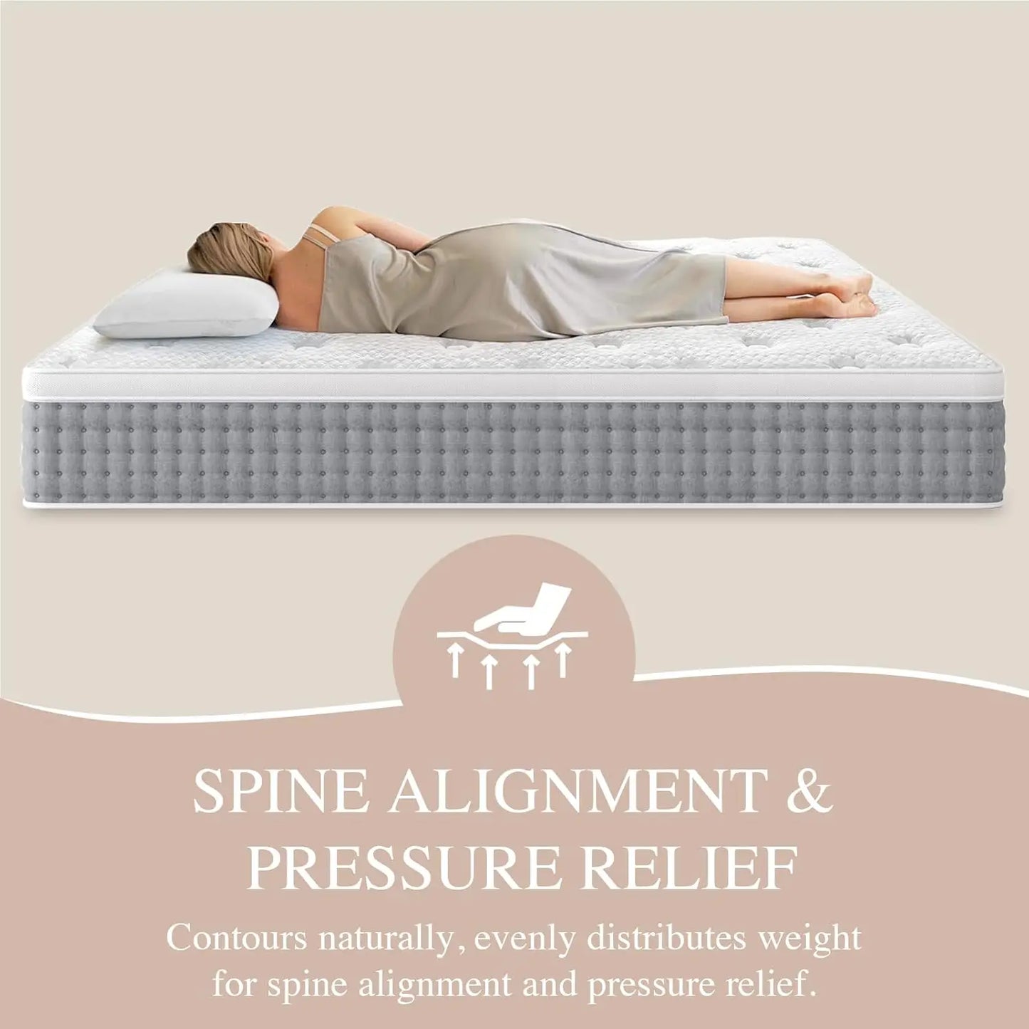 Queen Size 14 Inch - Hotel-Collection Hybrid Pain Relief - Deep Sleep Mattress