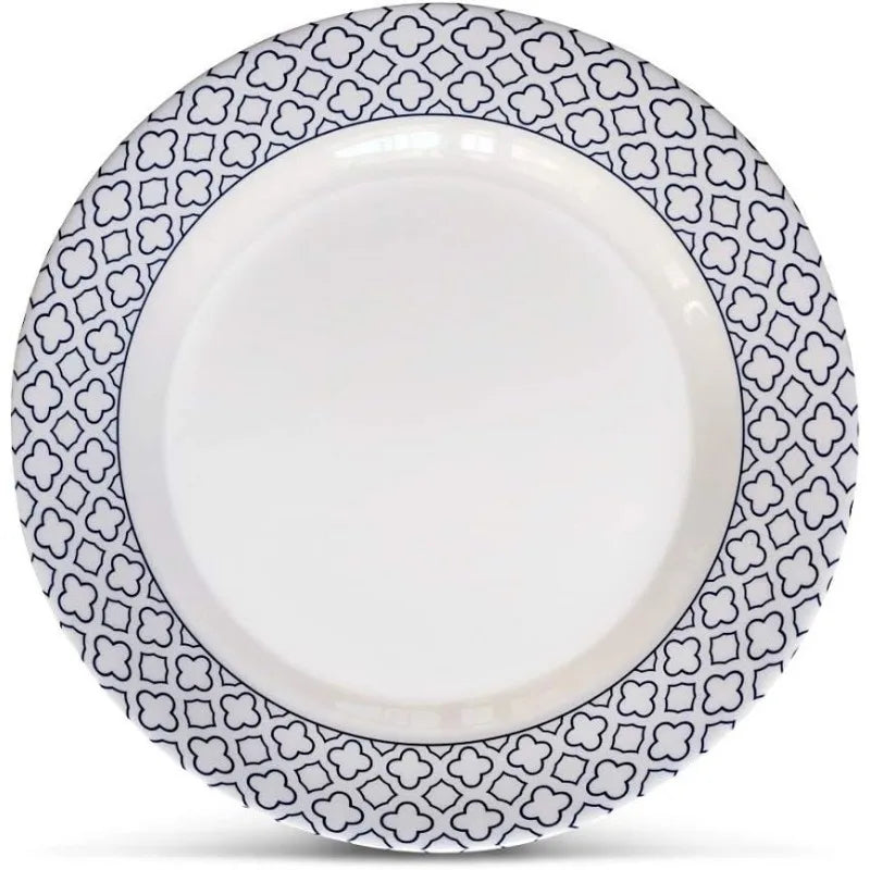 12-Piece Melamine Dinnerware Set - Service for 4, BPA free and dishwasher safe