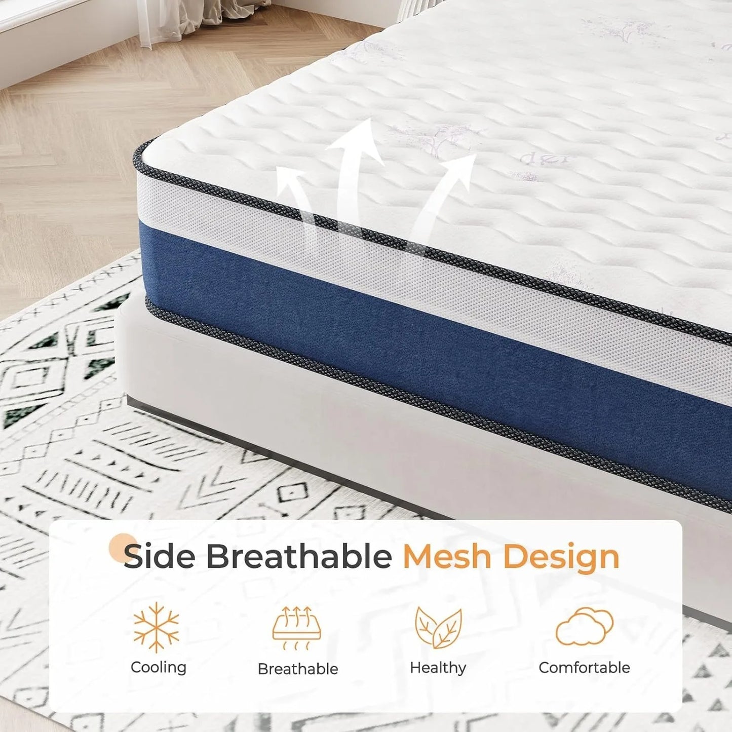 Tight Top 10/12 Inch Innerspring Hybrid Mattress/Bed in a Box
