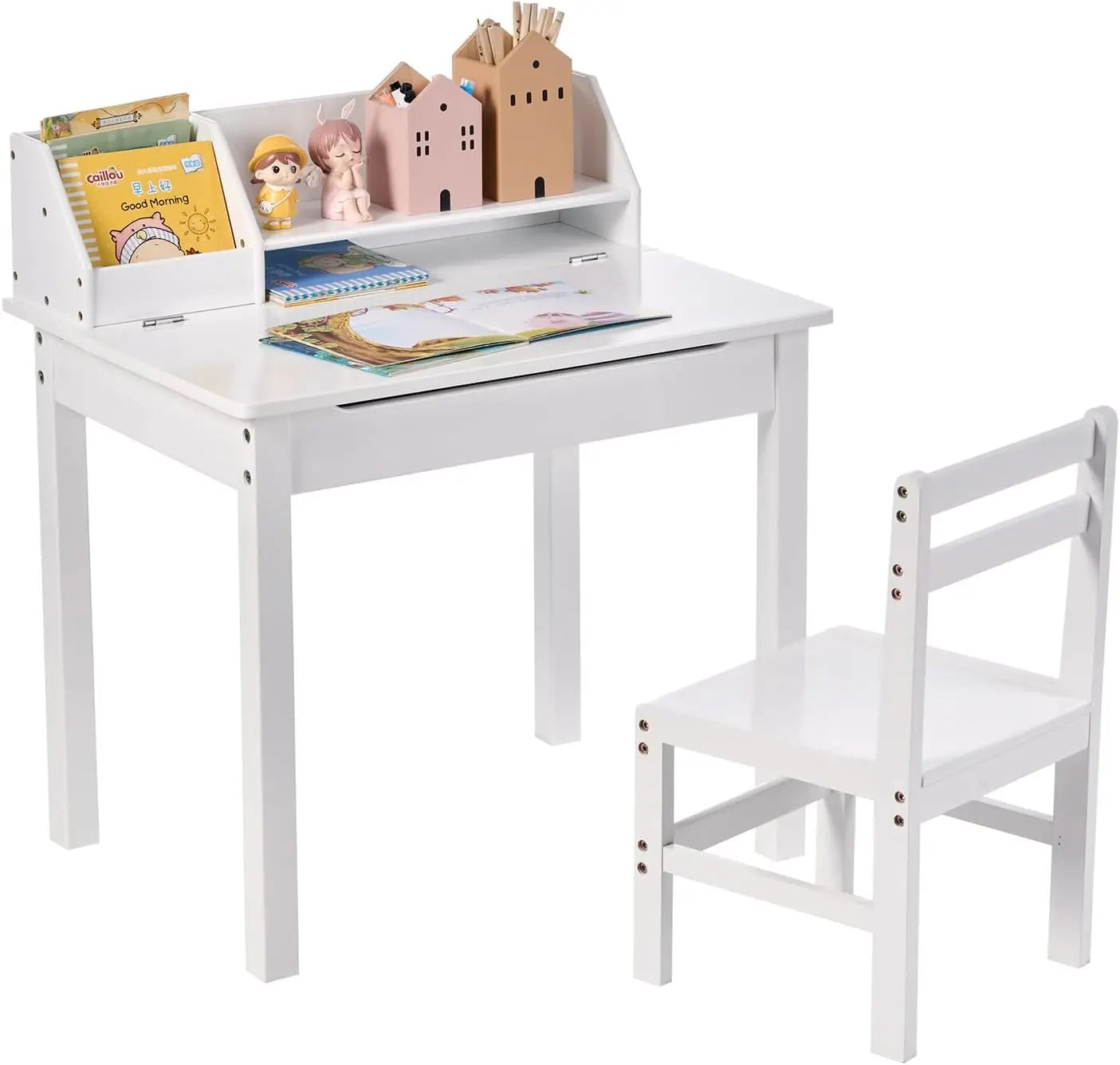 Bamboo Lift-Top Desk & Chair Set for 3-8 Years Old