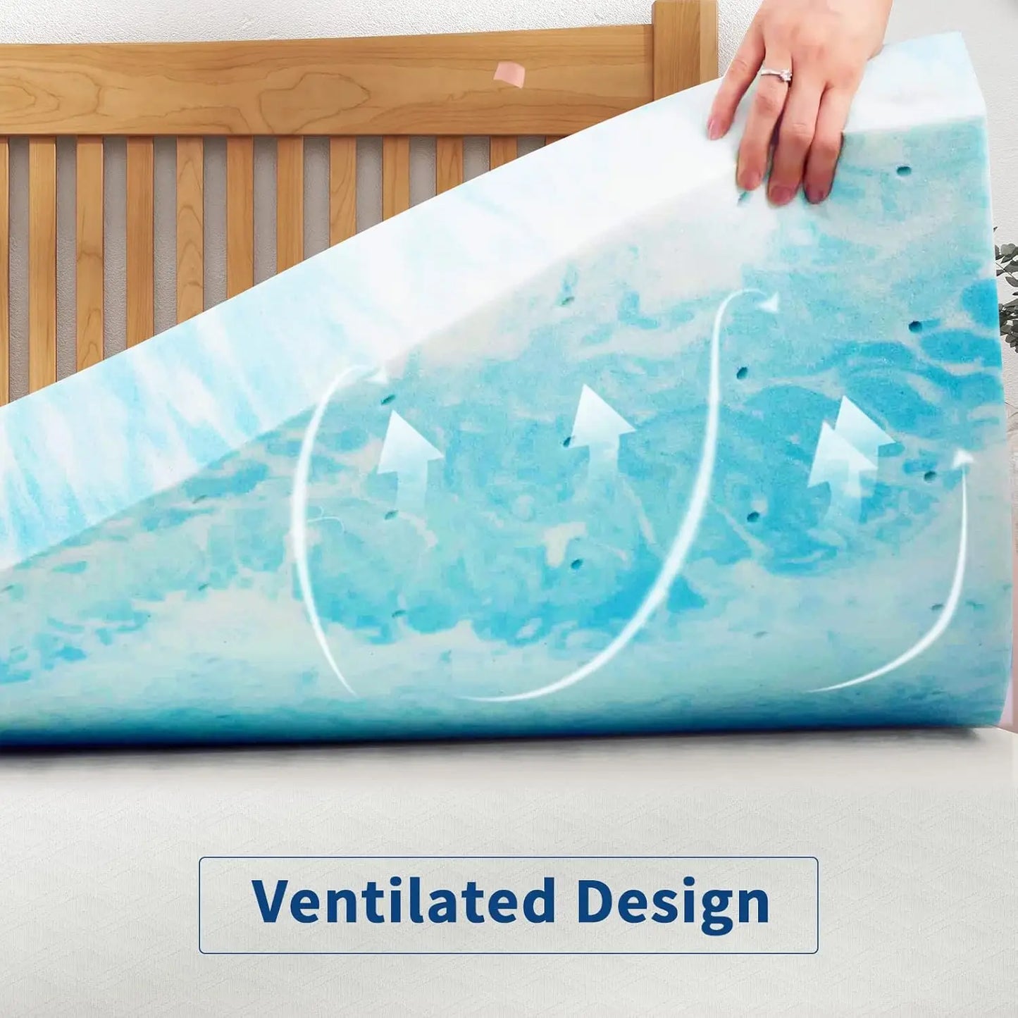 4-Inch Gel Memory Foam Mattress Topper, Size Optional