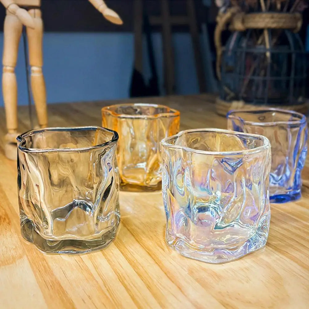 6pcs Irregular Whiskey Glasses Set