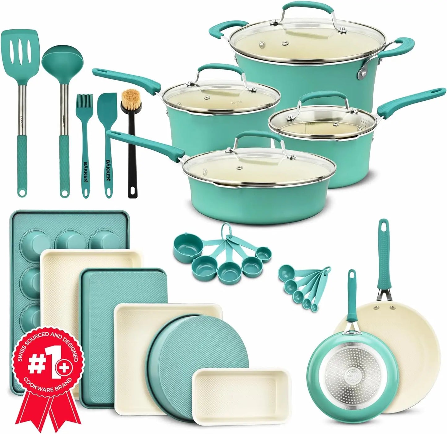 23 Piece– Multi-Sized Cookware Set with Lids