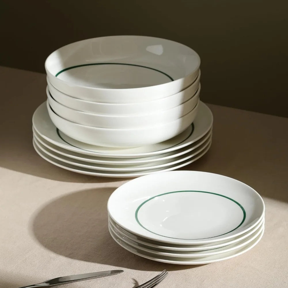 Stone Lain 12-Piece Porcelain Dinnerware Set