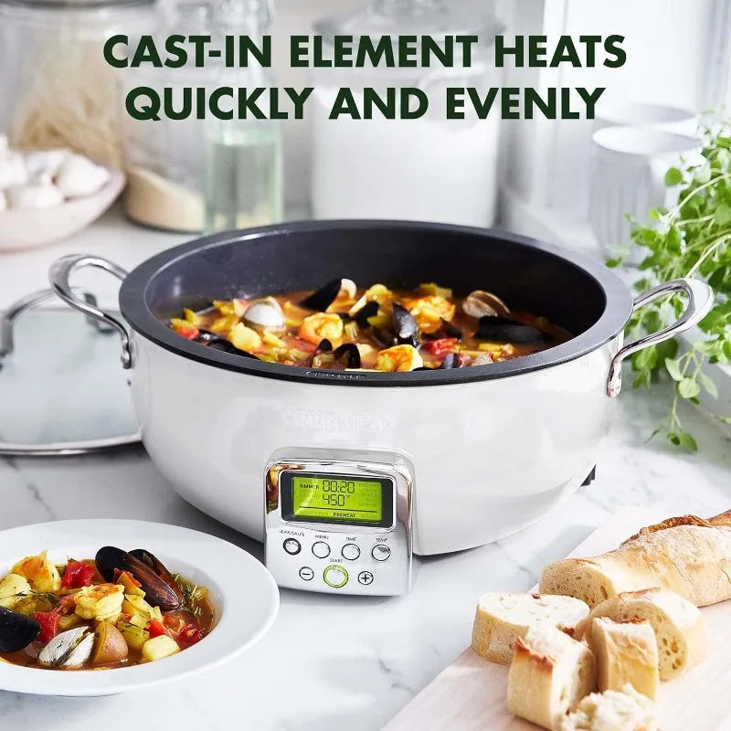 GreenPan Elite Essential Smart Electric 6QT Skillet Pot