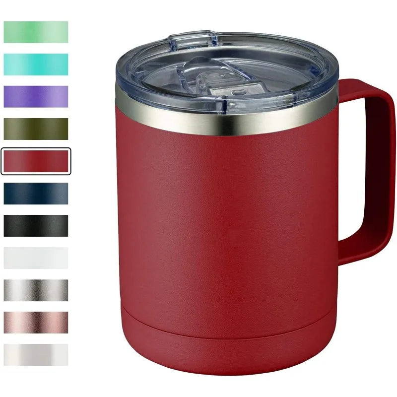 12oz Stainless Steel Insulated Coffee Mug With Handle