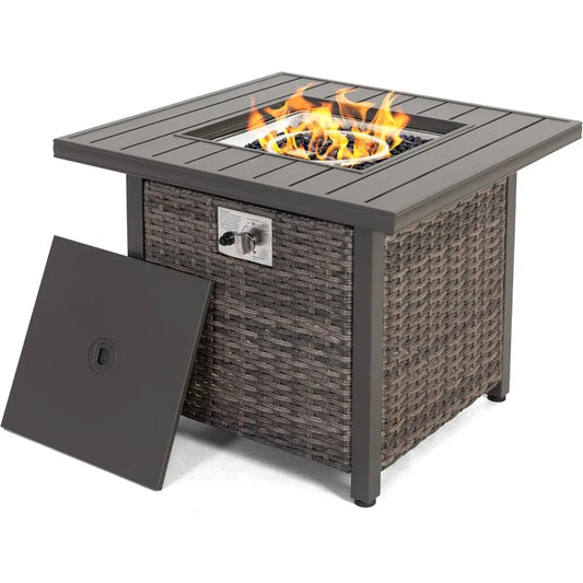 Outdoor 30" 50,000 BTU Propane Gas Fire Pit Table