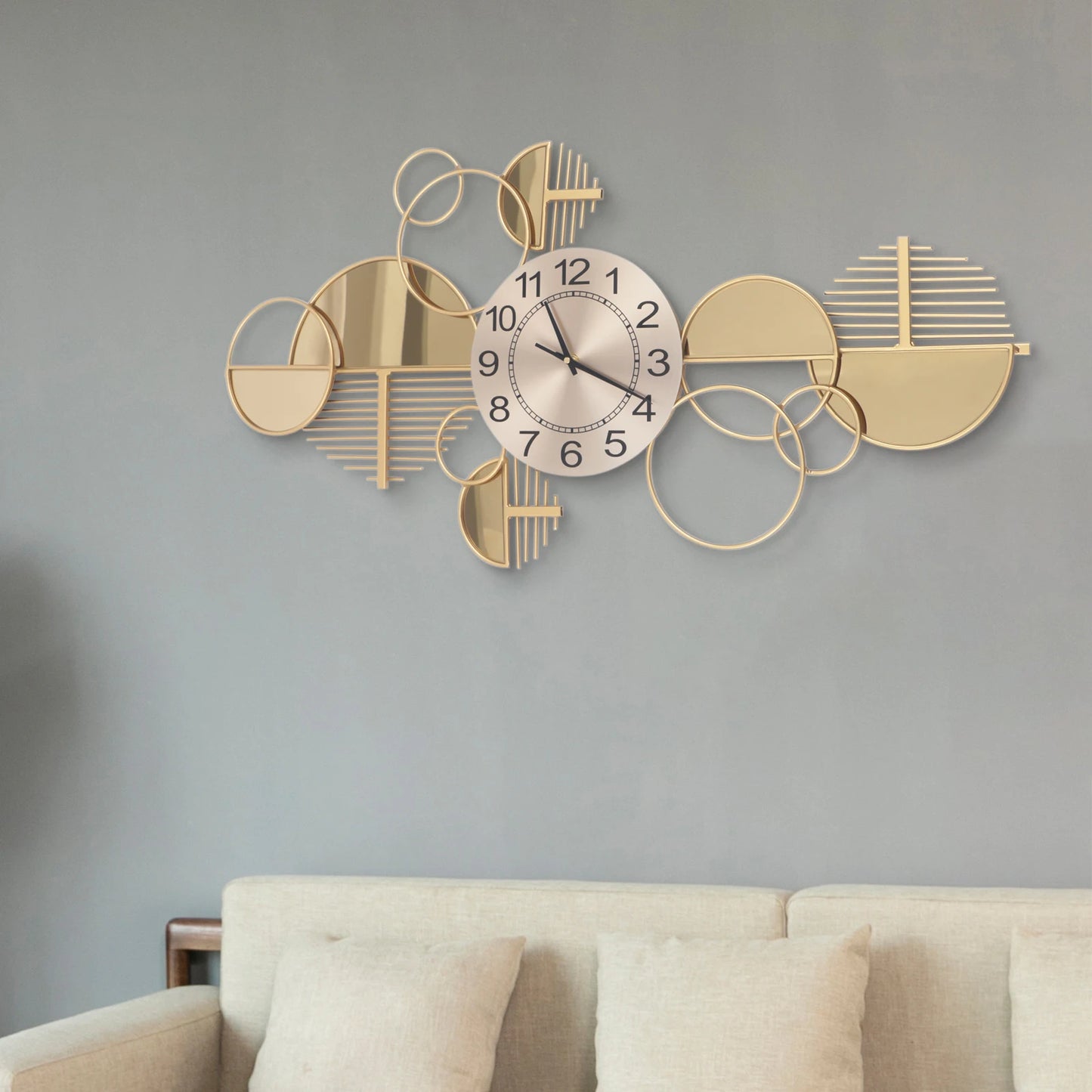 Large Golden Modern Minimalist Metal Wall