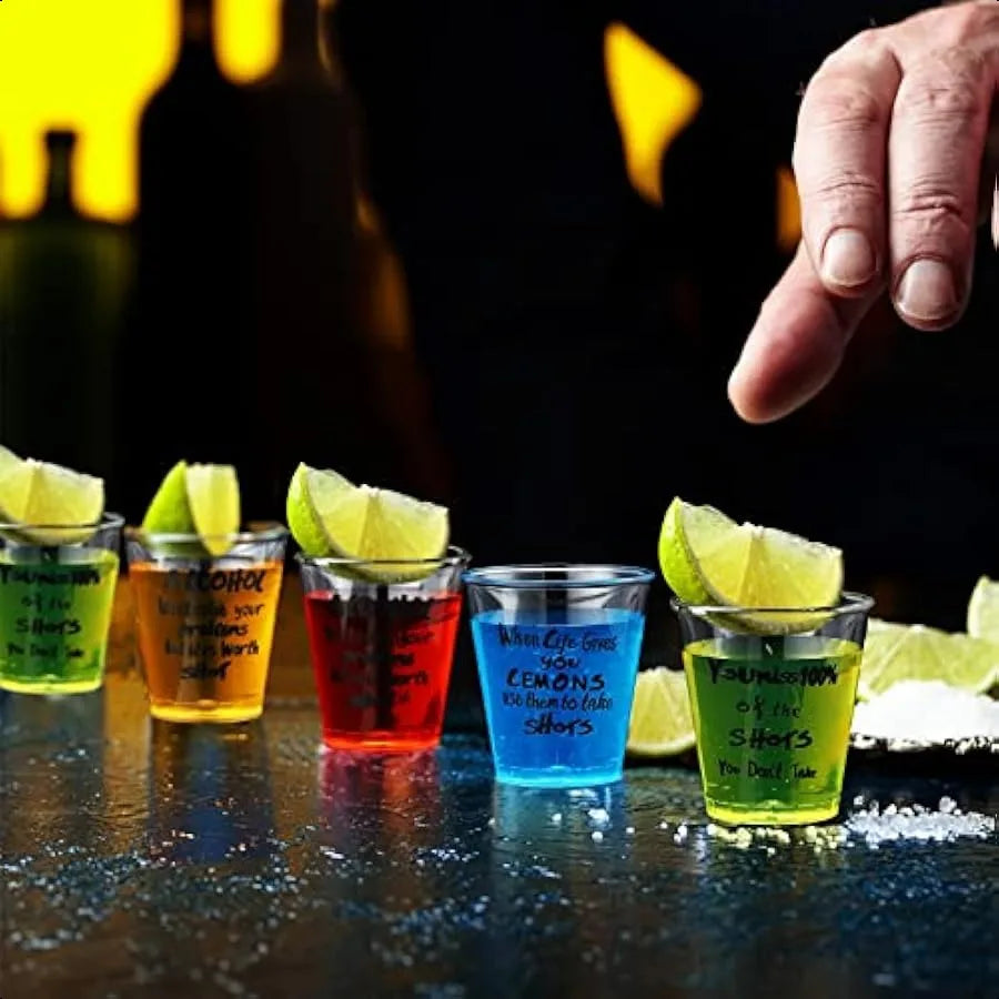 100 Pcs Plastic Shot Glasses - 1.5 oz Disposable Cups