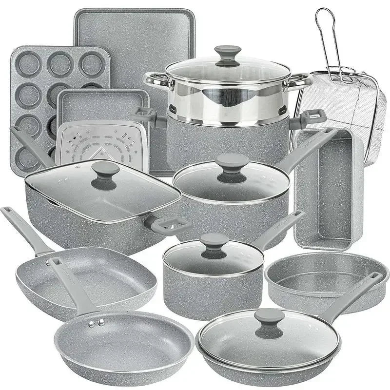 20pcs Desert Cookware Collection by Granitestone - Kitchen in a Box