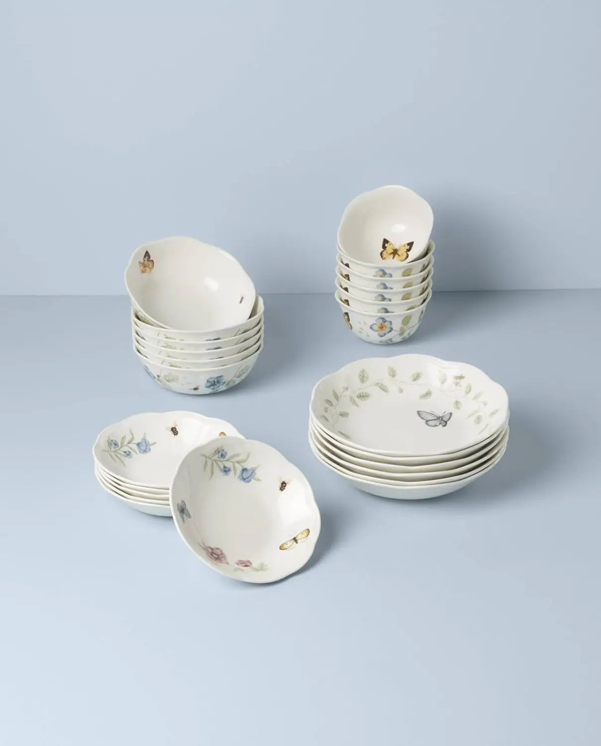 Butterfly Meadow 24-Piece Bowl Set