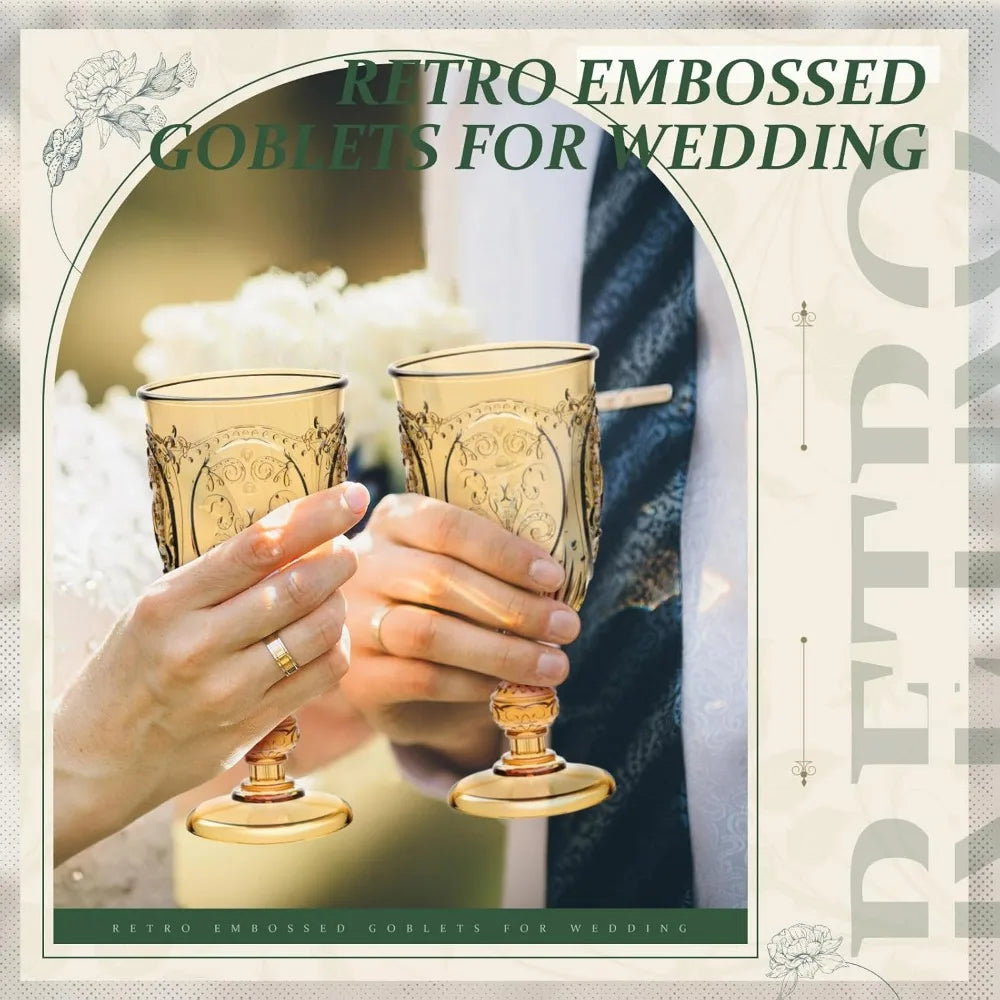 7.5oz Plastic Wine Glasses Set of 48 - Amber